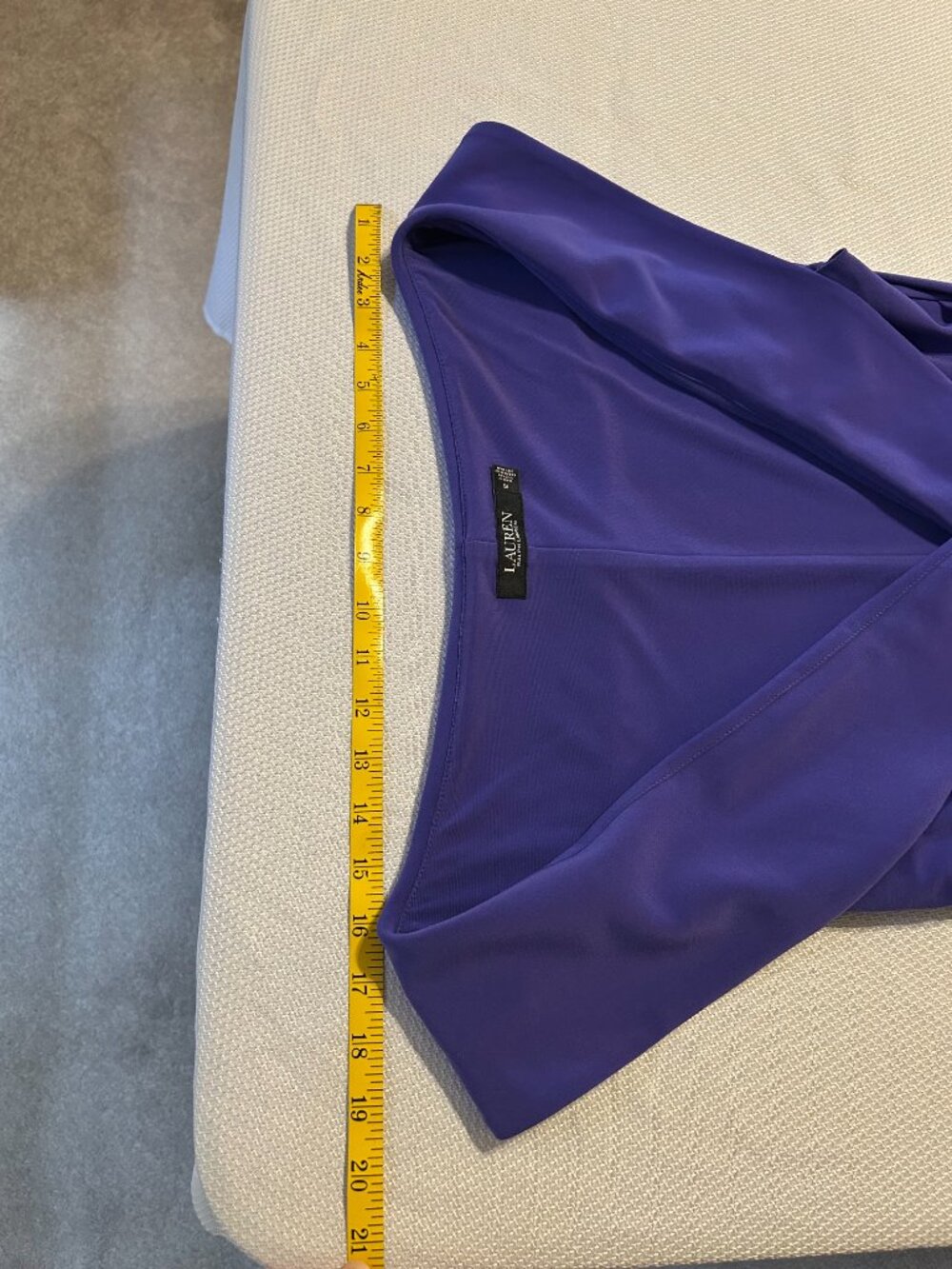 Ralph Lauren Dress Sz 12 Women Wedding Formal Purple Comfortable Maxi - Picture 5 of 6